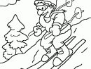 Un Skieur Dans La Neige - Coloriages D'Hiver À Imprimer intérieur Coloriage Skieur