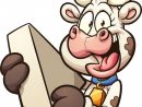 Vache En Dessin Animé Tenant Un Morceau De Fromage  Vecteur Premium pour Dessin D Une Vache