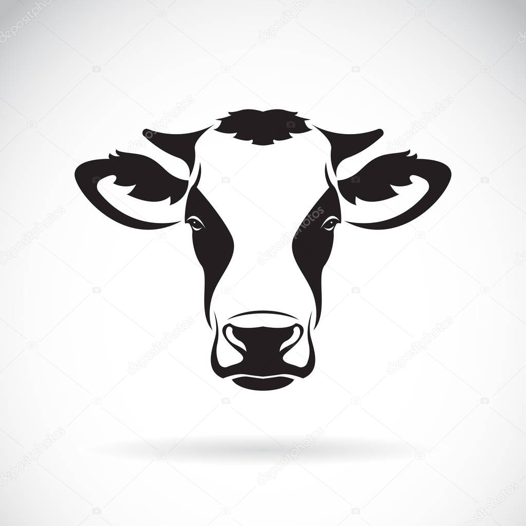 Vecteur D&amp;#039;Un Dessin De Tête De Vache Sur Fond Blanc. Animaux De Ferme concernant Dessin D Une Vache 