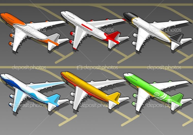 Vector Avion Sur Fond — Image Vectorielle Aurielaki © #8453404 pour Illustration Avion