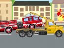 Voitures - Dessin Animé. Véhicules D'Assistance. Le Camion De Pompier à Dessin Camion De Pompier
