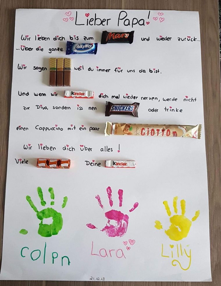 geschenk für papa vom kind personalisiert