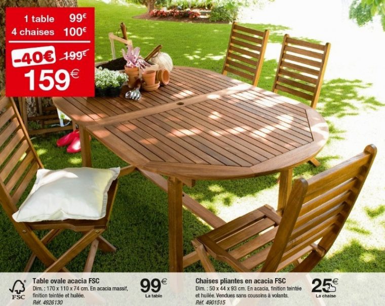 table de jardin en bois carrefour