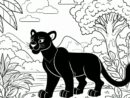 FR black panther coloring pictures printable
