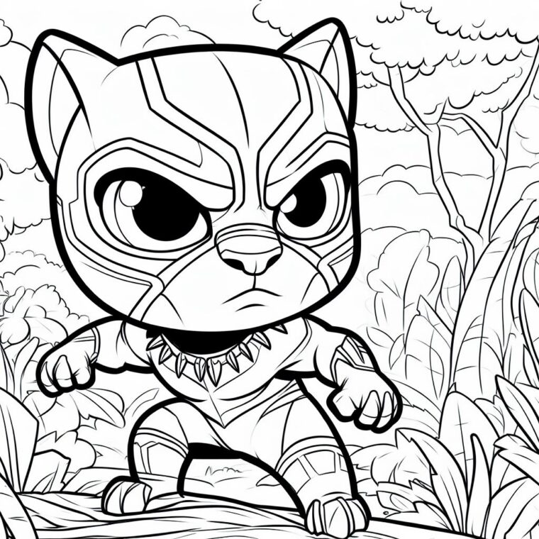 black panther coloring pictures printable