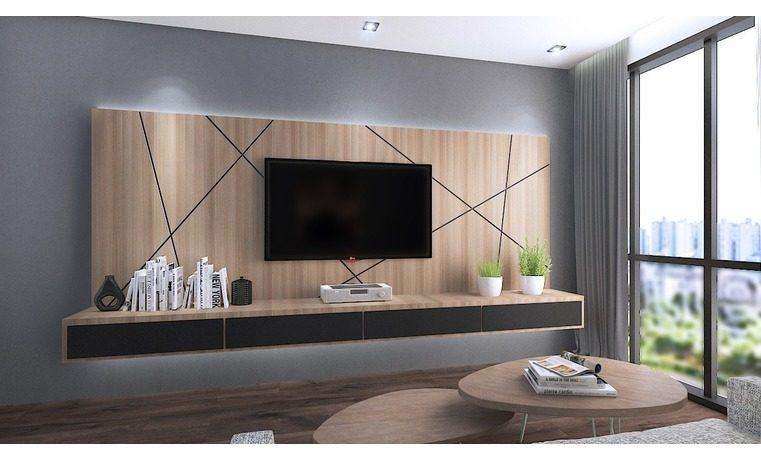 15 Reka Bentuk Kabinet Tv Yang Akan Menjadikan Ruang Tamu Anda Lebih serapportantà Habillage Mur Derrière Tv
