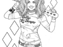 20 Free Printable Harley Quinn Coloring Pages tout Harley Quinn Dessin