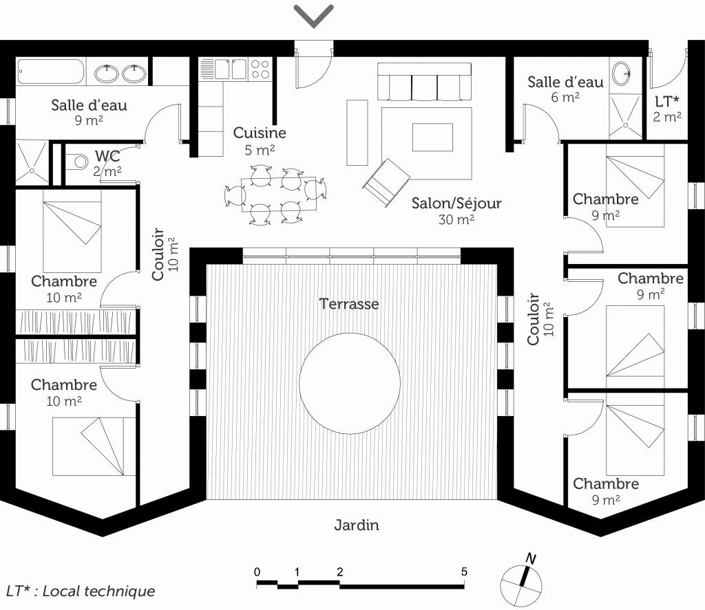 35 Plan Maison Plain Pied 90M2 Avec Garage - Plan De La Maison  Plan tout Plan Maison 4 Chambres Avec Suite Parentale intéressant 
