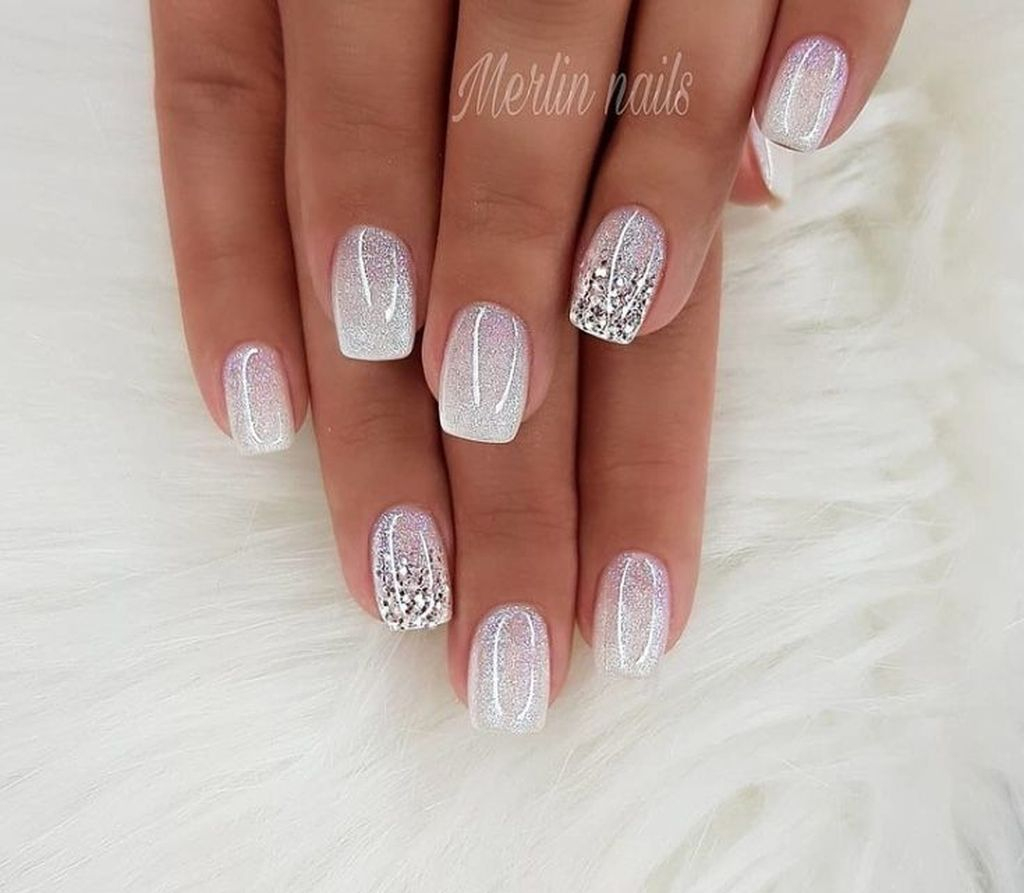40+ Inexpensive Glitter Nail Designs Ideas To Rock This Year  Nail tout Ongle Rose Poudré fascinant 