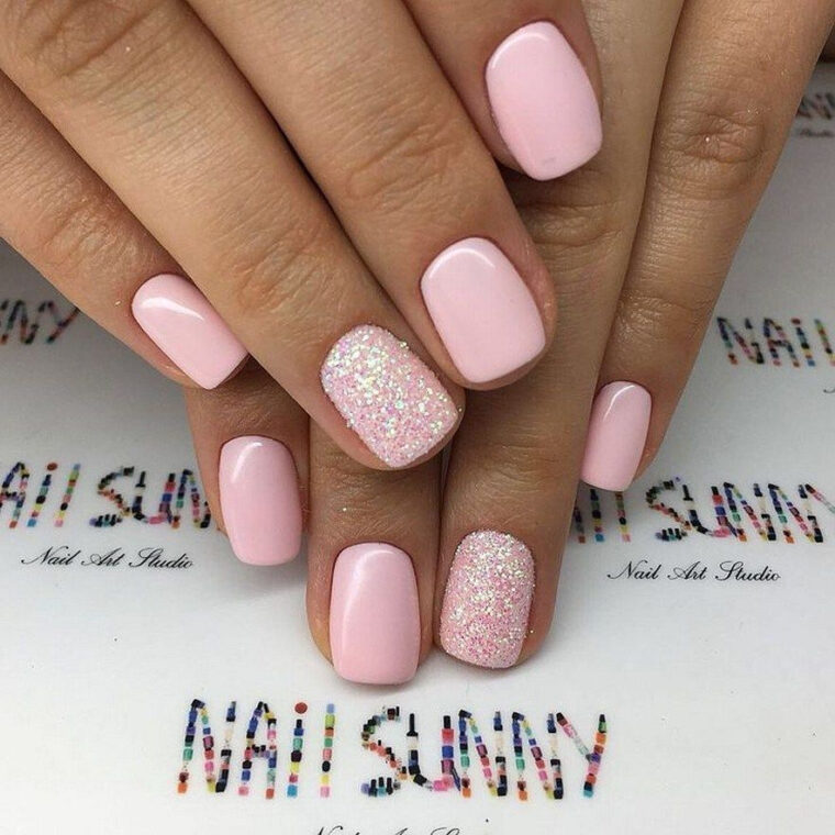 55 Simple And Elegant Dip Powder Nails Design 2019 – Hairstyles For destiné Ongle Rose Pastel fascinant