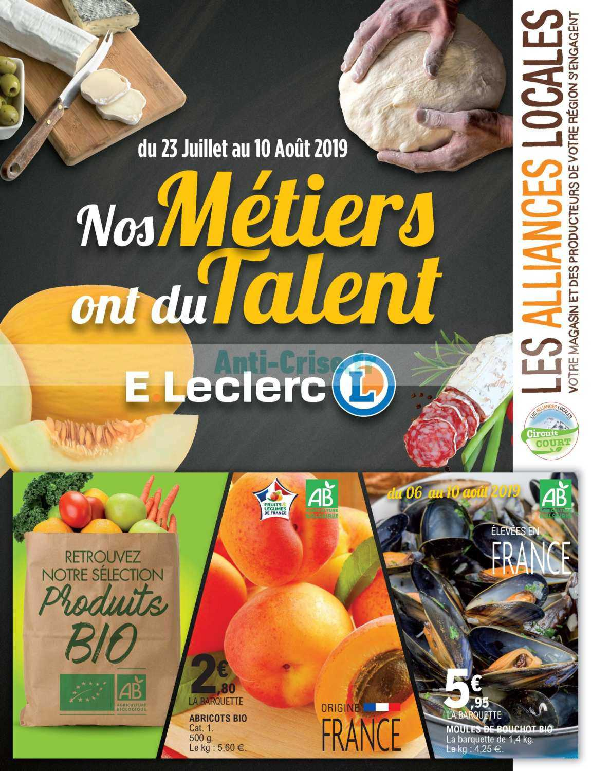 Anti-Crise.fr  Catalogue Leclerc Du 23 Juillet Au 10 Août 2019 (Dept destiné Prospectus Leclerc Du 11 Juillet 2023