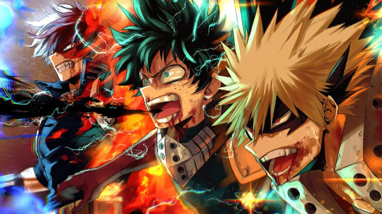 Bakugo Izuku Shoto Mha My 4K #9410B Wallpaper serapportantà Fond D&#039;Écran Mha génial