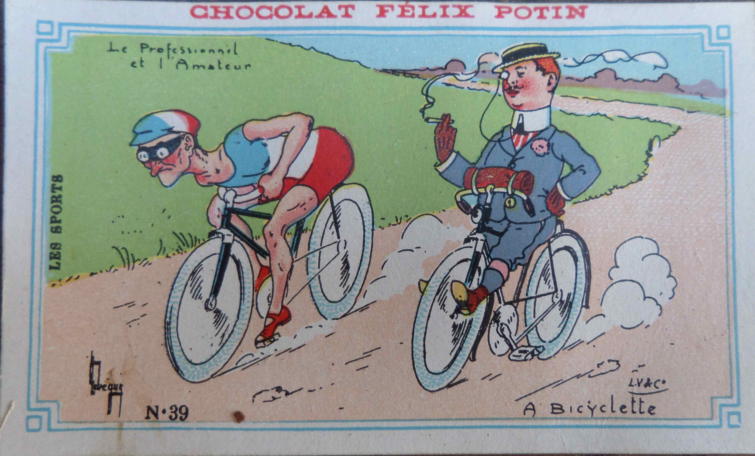 Bicyclette Et Rugby… Des Images Humoristiques Félix Potin  Un Monde De tout Humour Velo Homme