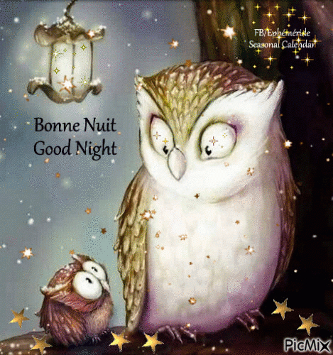 Bonne Nuit - Good Night - Free Animated Gif - Picmix avec Gif Bonne Nuit Coeur 