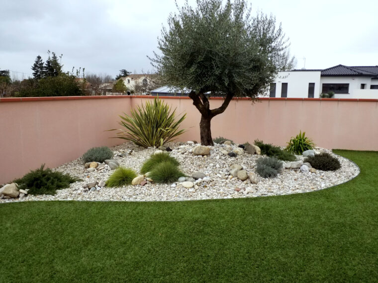 Cailloux Blanc Jardin  Creation De Jardin De Graminees A Montrabe Kael pour Creation De Jardin Avec Palmier vous pouvez essayer