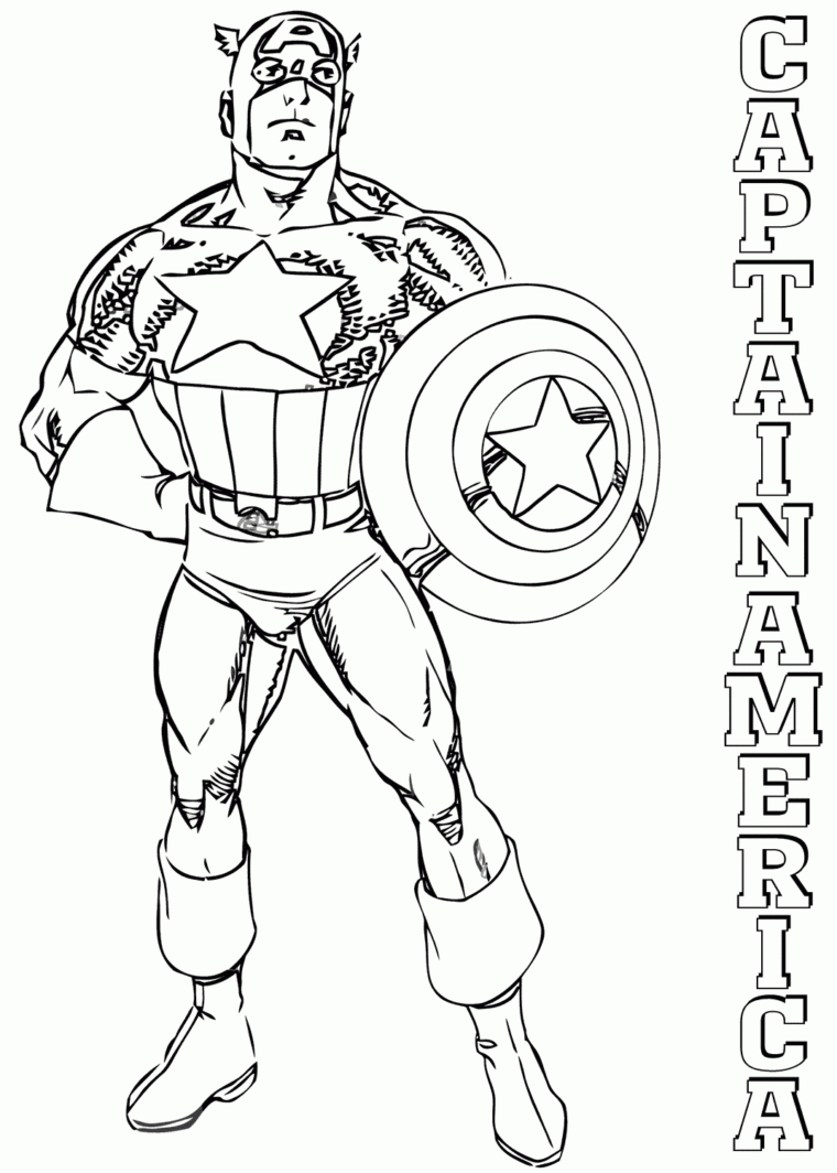 Captain America Coloring Pages  Coloring Pages To Download And Print encequiconcerne Dessin Capitaine America vous pouvez essayer