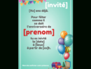 Carte Invitation Anniversaire Cadeau Enfant Ballon À Imprimer (Carte 2813) dedans Carte Invitation Anniversaire À Imprimer