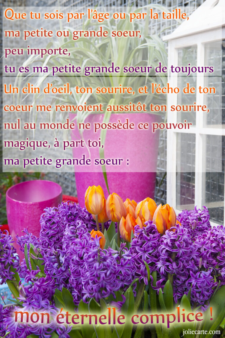 Cartes Virtuelles Soeur Carte – Joliecarte pour Texte Touchant Pour Ma Sœur