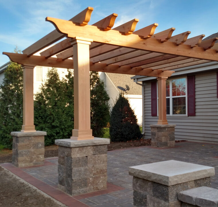 Cedar Pergola – Acorn Hill Carpentry serapportantà Pergola Bois Design intéressant