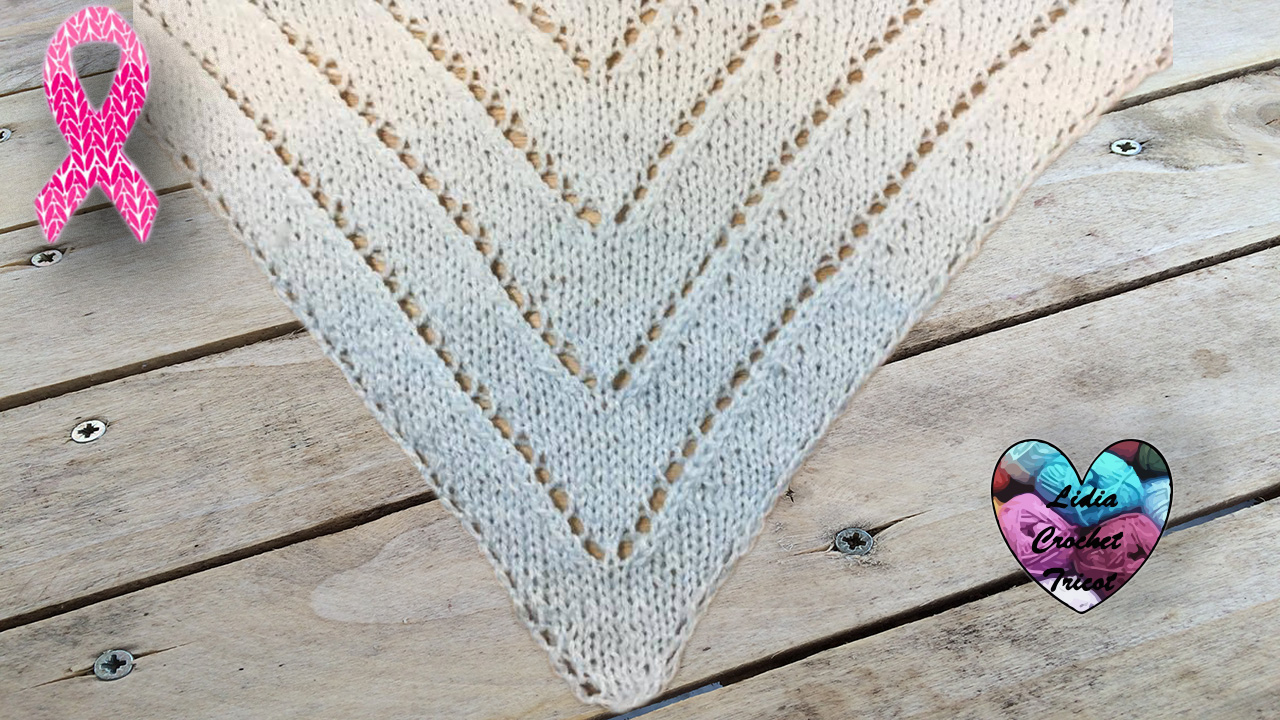 Châle Triangles: Tutoriel Au Tricot, Présenté Par Lidia Crochet Tricot pour Modele De Chale Aux Aiguilles Gratuit 