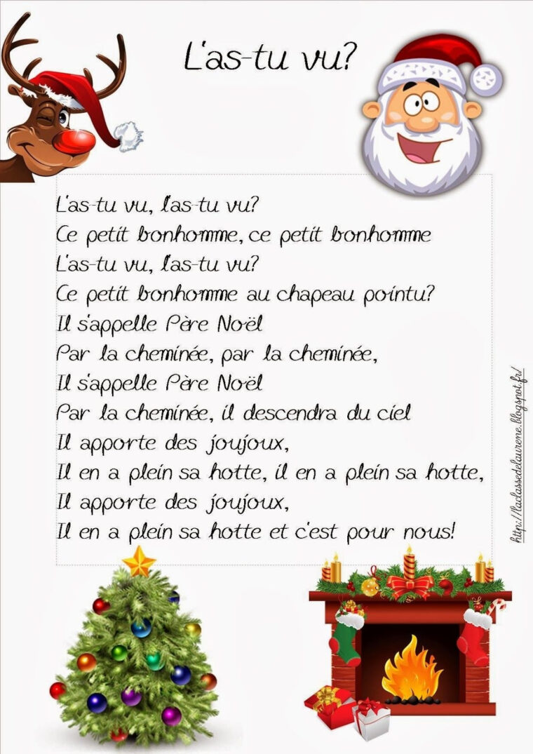 Chanson De  Maternelle Parole dedans Poème De Noel génial