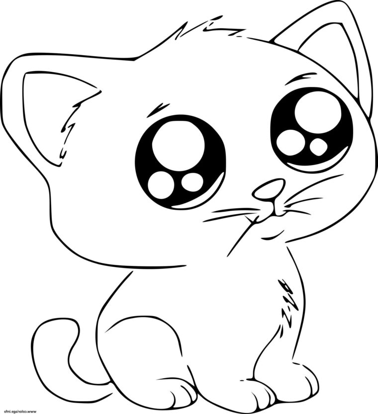 Chaton Mignon Dessin Élégant Image Dessin De Chats A Colorier – Coloriage tout Dessin De Chat Mignon Facile fascinant