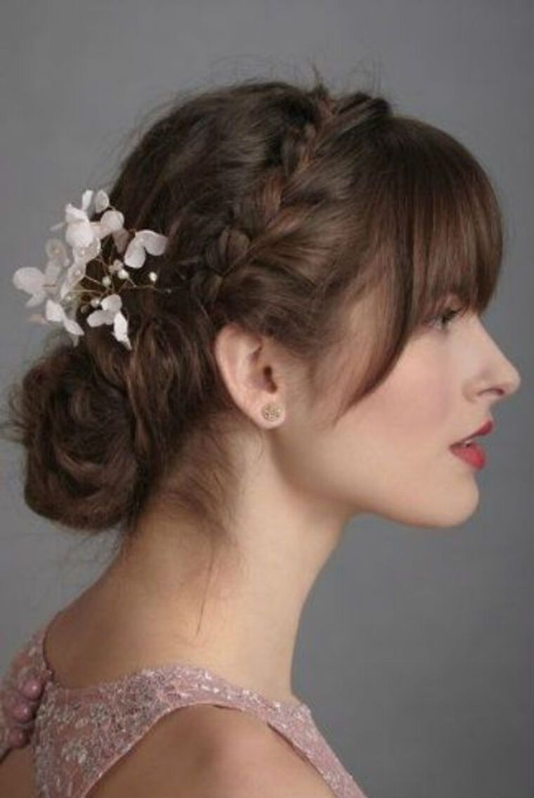 Coiffure Mariage Cheveux Mi Long Frange concernant Coiffure Cheveux Mi Long Mariage génial