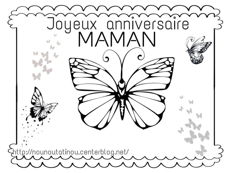 Coloriage Anniversaire Maman intérieur Dessin Anniversaire Mamie