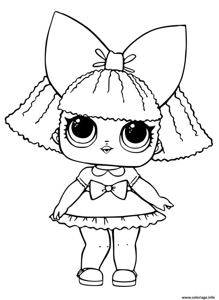 Coloriage Lol Doll Printable Dessin Poupee Lol À Imprimer destiné Poupeé Lol Coloriage génial