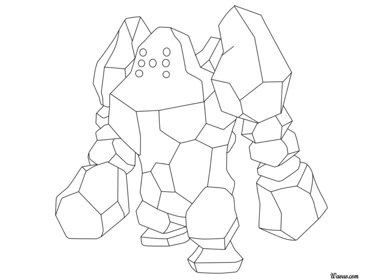 Coloriage Pokemon Légendaire Regirock À Imprimer avec Coloriage Pokemon Legendaire vous pouvez essayer