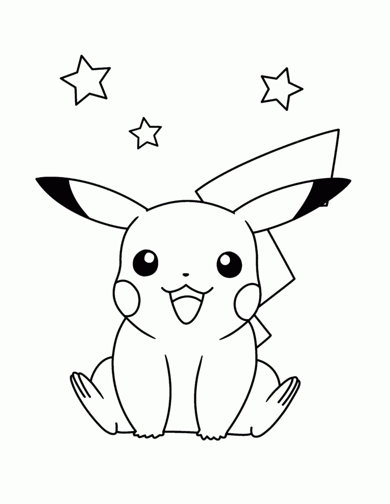 Coloriage204: Coloriage Pokemon Pikachu dedans Coloriage Pokemon