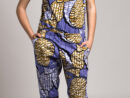 Combinaison En Wax Africain  Combinaison Pantalon, Modele Robe Longue serapportantà Robe Wax Moderne génial