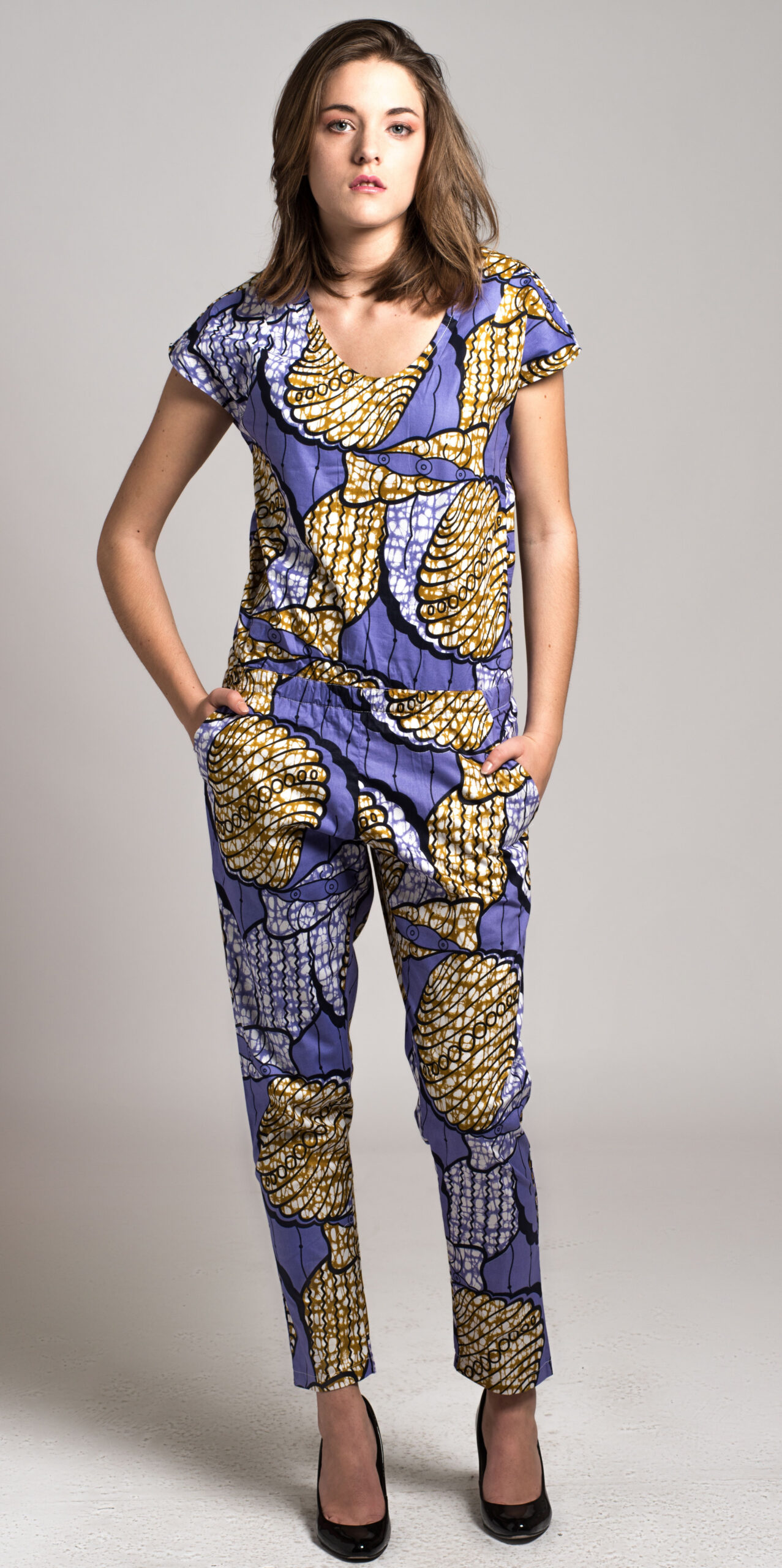 Combinaison En Wax Africain  Combinaison Pantalon, Modele Robe Longue serapportantà Robe Wax Moderne génial