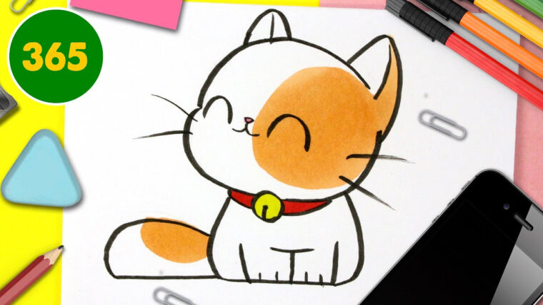 Comment Dessiner Chaton Kawaii 💖 Chat Kawaii 💖 Dessins Kawaii Faciles serapportantà Dessin De Chat Mignon Facile