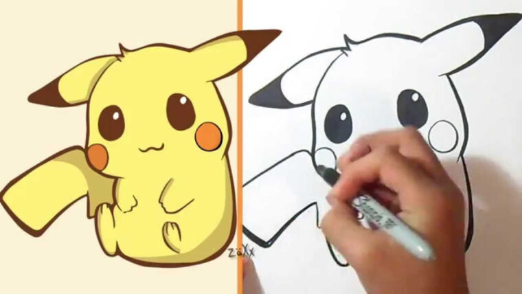 Comment Dessiner Pikachu – Dessin Facile Pour Les Enfants concernant Dessin Facile Pikachu