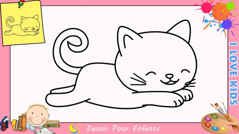 Comment Dessiner Un Chat Facilement Etape Par Etape Pour Enfants 8 tout Dessin De Chat Mignon Facile fascinant