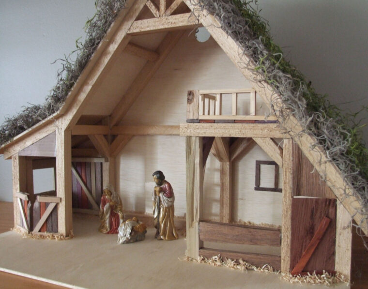 Creche De  En Bois Plan – Survivalweekend concernant Activité Noel Creche tutoriel