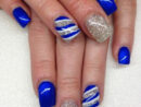 Déco Ongles Gel Idée Vernis Bleu  Blue Gel Nails, Blue Nails, Prom Nails encequiconcerne Ongle Bleu Nuit