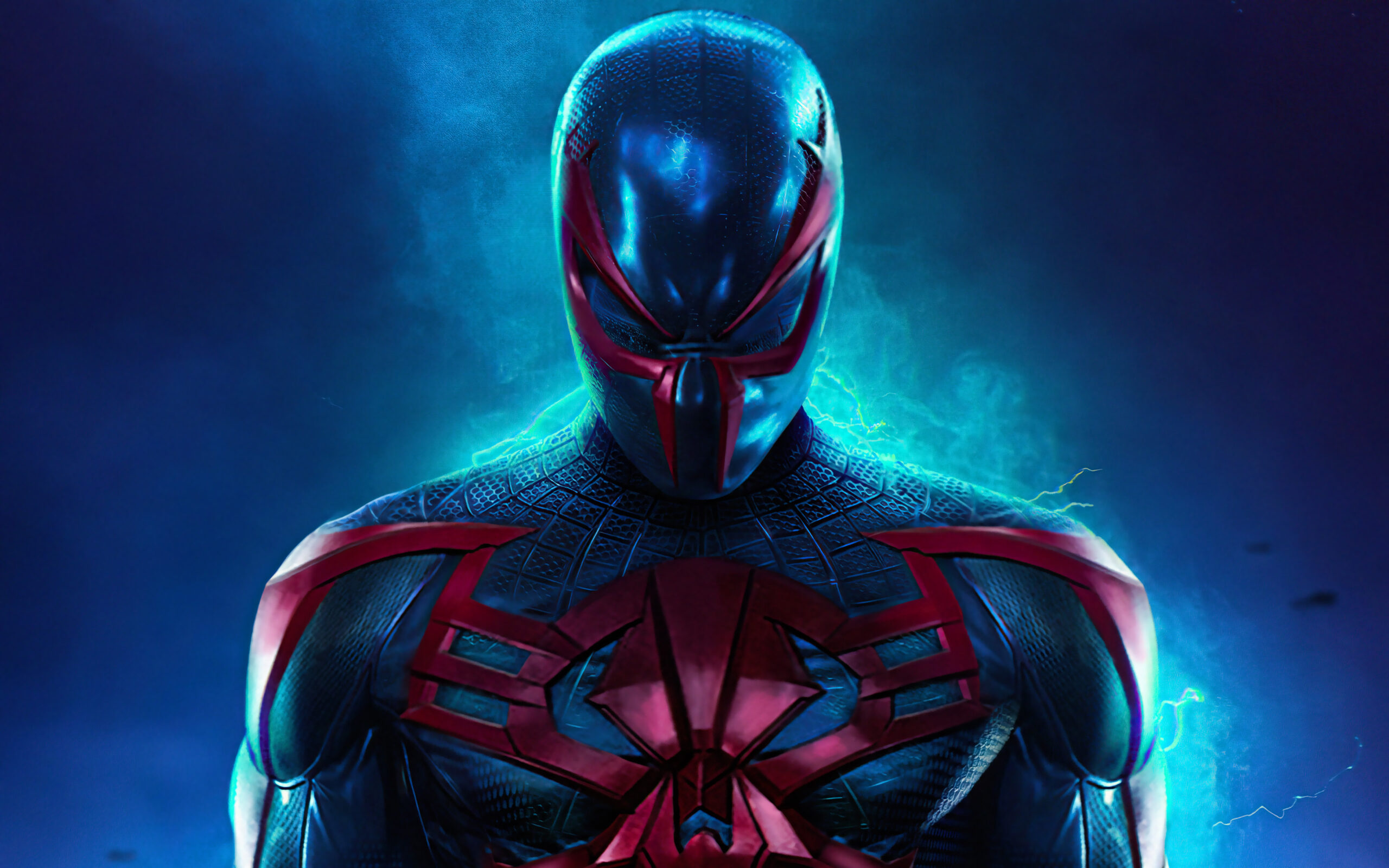 Descargar Fondos De Pantalla Spider-Man 2099, 4K, Fan Art, Super-Héros concernant Fond D&amp;#039;Écran Marvel 