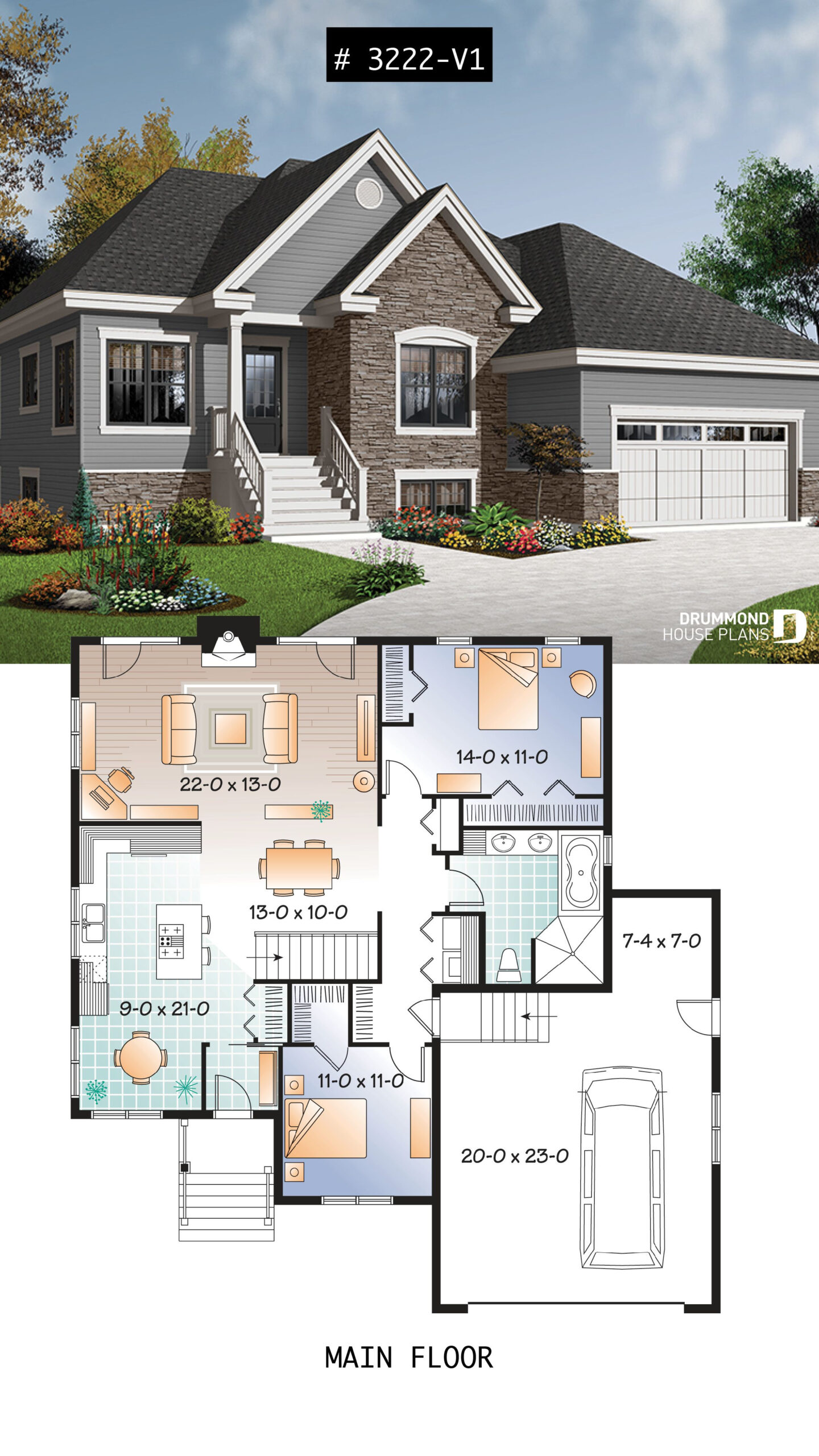 Discover The Plan 3222-V1 (Foxwood 2) Which Will Please You For Its 2 dedans Plan Maison Sims 4 fascinant 
