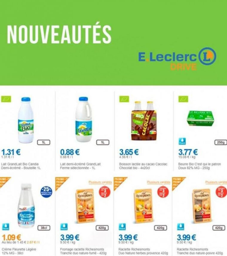 E.leclerc Drive – Catalogue, Promos, Magasins [Juillet 2020] concernant Prospectus Leclerc Du 11 Juillet 2023