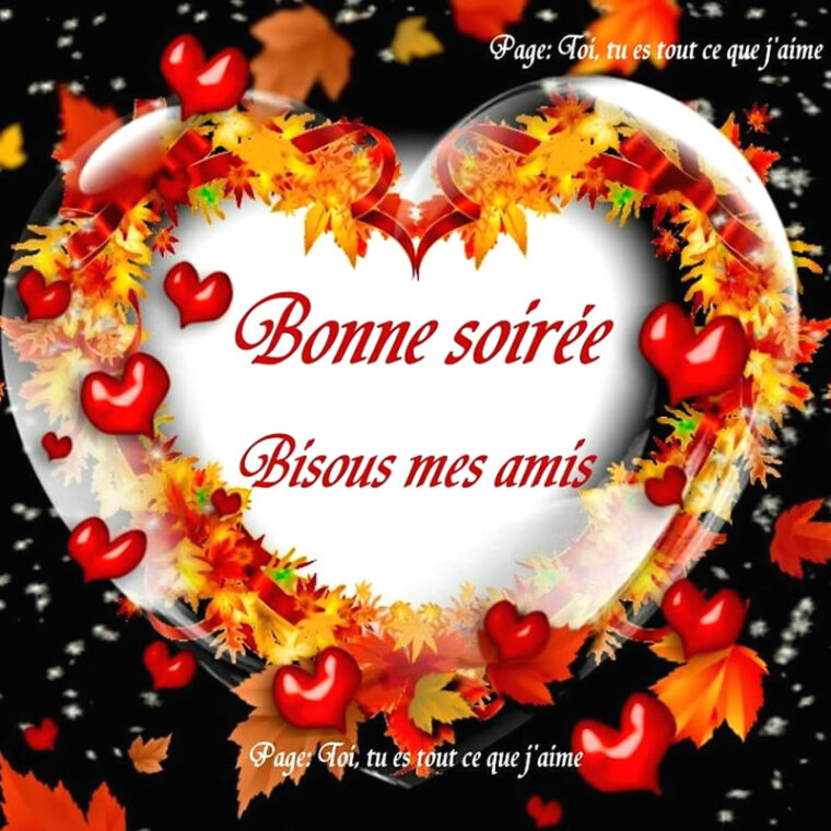 ᐅ 186 Bonne Soirée Images, Photos Et Illustrations Pour Facebook pour Coeur Image Bonne Nuit Bisous intéressant