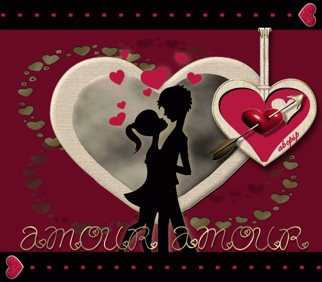 ♥ St Valentin, Amour : Création Abcpsp ♥ Gif 14 Février ♥ intérieur Gif Amour Mignon 
