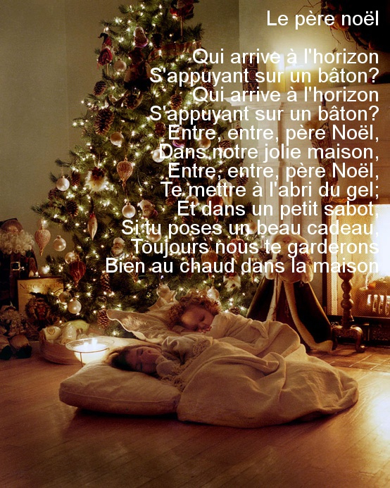 Entre, Entre, Père Noël, Dans Notre Jolie Maison  Pere , Poeme intérieur Poème De Noel 
