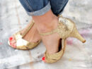 Épinglé Sur Shoes pour Chaussures Dorées Tendance