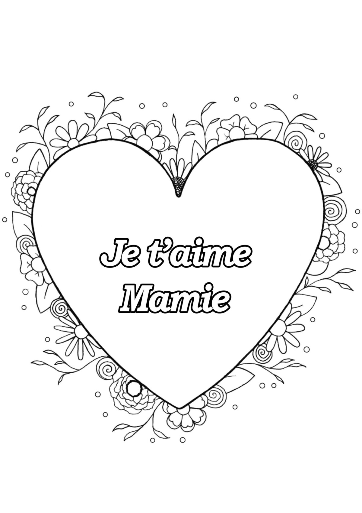 Fete Grand Parents Mamie - 20 - Coloriages Fêtes Des Grands Parents tout Dessin Anniversaire Mamie vous pouvez essayer