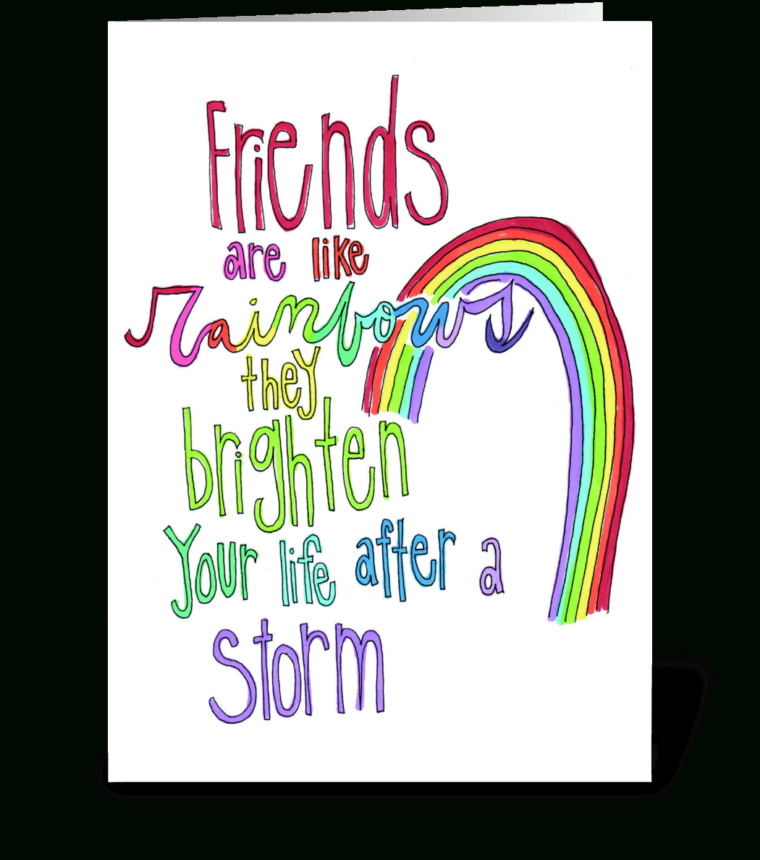 Friends Are Like Rainbows – Send This Greeting Card Designed By Dizzy destiné Rainbow Friends Dessin