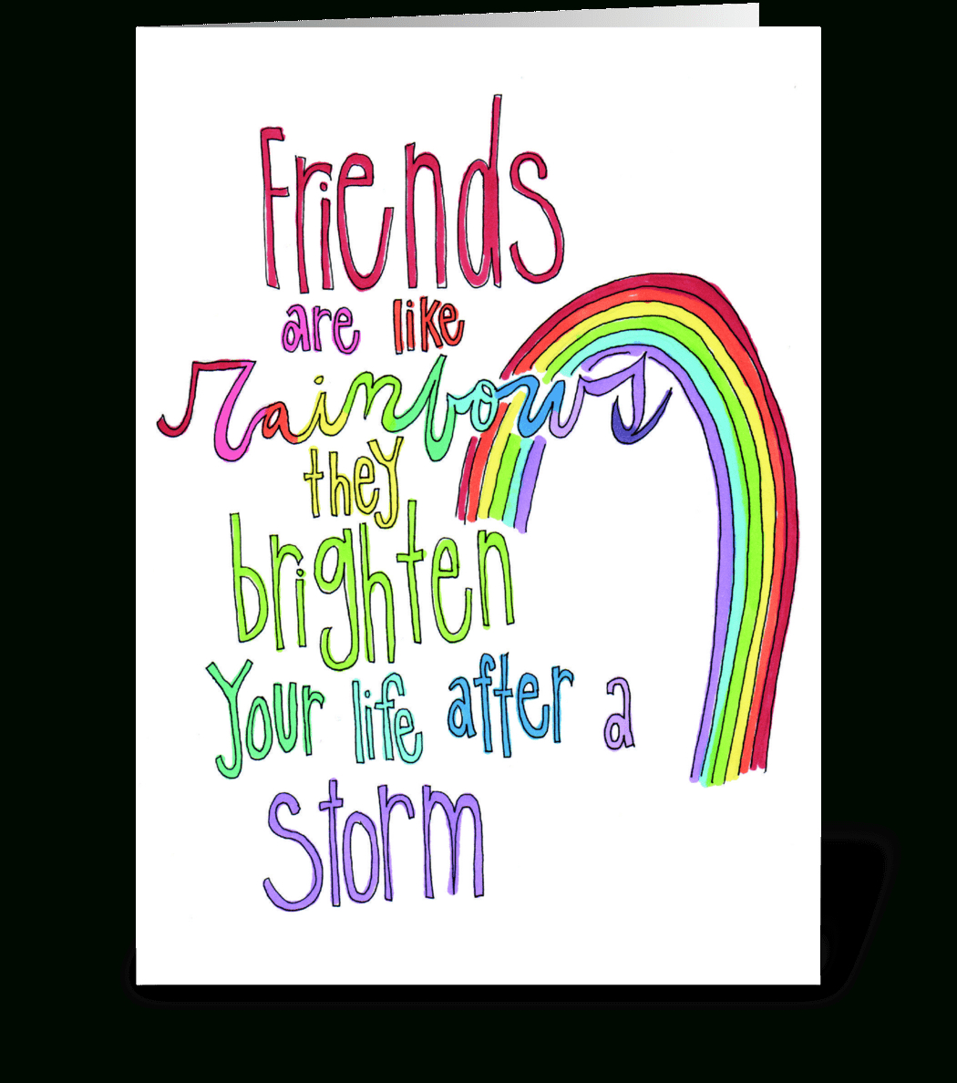 Friends Are Like Rainbows - Send This Greeting Card Designed By Dizzy destiné Rainbow Friends Dessin