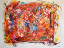 Grand Tableau Contemporain Abstrait Multicolore Les Ondes Positives concernant Peinture Moderne Abstraite fascinant