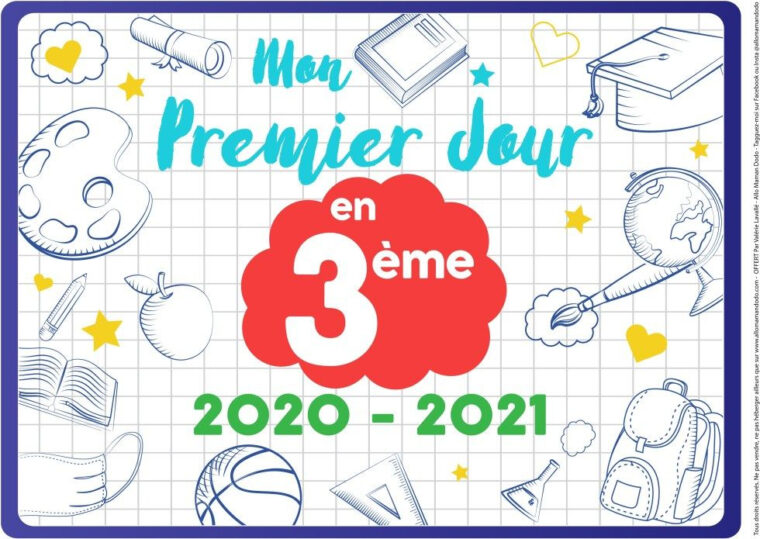 Gratuit: Affiche "Mon Premier Jour" À Imprimer (Rentrée Des Classes intérieur Mon Premier Jour En Grande Section 2023 2024